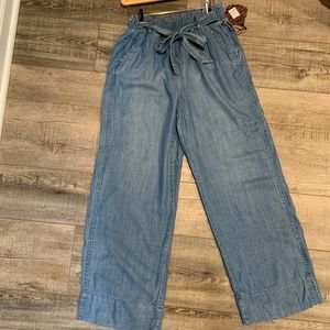 Wide Leg Denim Pants